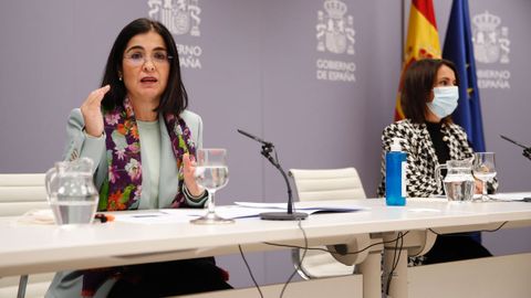 La ministra de Sanidad, en la presentación del nuevo semáforo covid