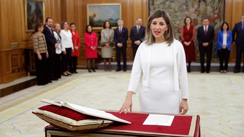 El 13 de enero del año 2020, Yolanda Díaz prometía su cargo como ministra de Trabajo y Economía Social dentro del nuevo Gobierno de coalición entre PSOE y Unidas Podemos