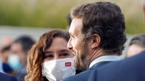 La última foto de Casado y Ayuso fue el pasado 19 de octubre, durante la inauguración del nuevo campue del IE University en Madrid.