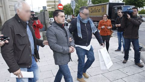 García Adán, saliendo de la Audiencia de Lugo en el año 2014.