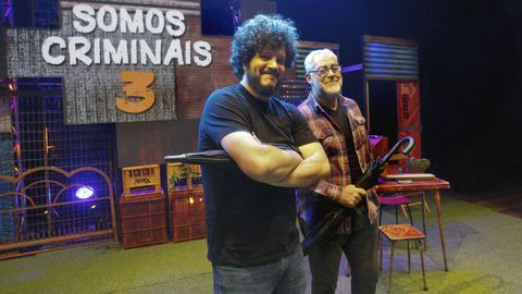 Touriñán e Carlos Blanco en la presentación de «Somos criminais 3».