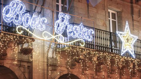 Lugo encendió las luces de Navidad en toda la ciudad