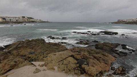 La playa de Riazor esta mañana