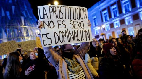 Manifestacin en Madrid el mes pasado para exigir la abolicin de la prostitucin