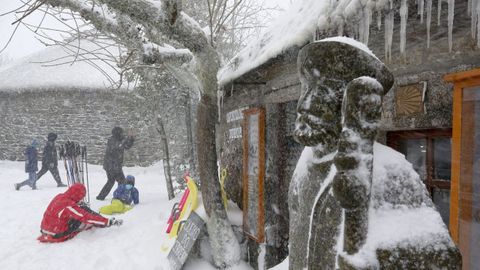 Neve no Cebreiro.