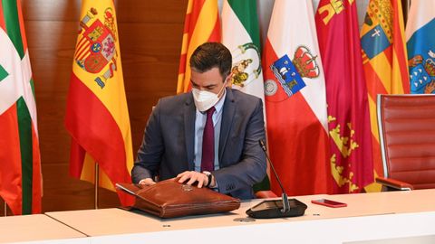 Pedro Sánchez durante la Conferencia de Presidentes de este miércoles