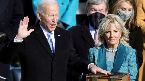 El presidente electo de los EE.UU, Joe Biden, juró su cargo durante la ceremonia de investidura en Washington  el 20 de enero