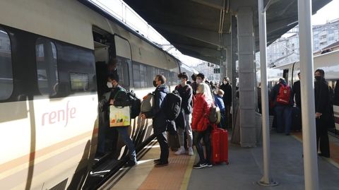 Llegada del AVE a Ourense