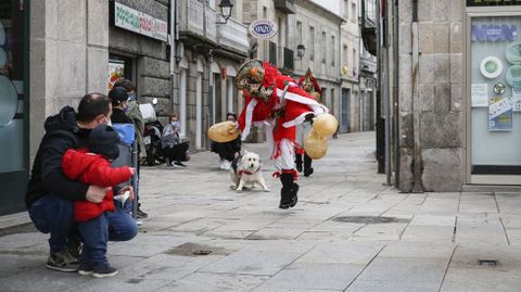 Las pantallas de Xinzo no faltaron en el entroido del año pasado