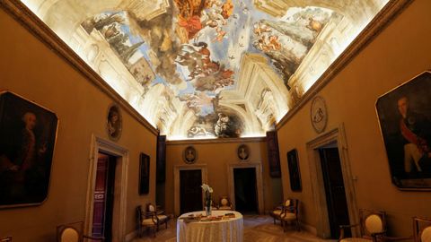 Detalle de la obra de Guercino, datada en 1621, que corona la denominada sala de la Aurora.
