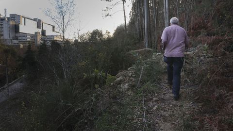 Luis Iglesias, en el Camiño Real de Vidán