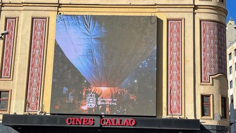 Betanzos proyectó este viernes su vídeo promocional en pantallas gigantes de Gran Vía y Callao