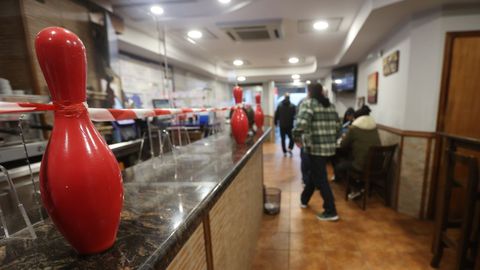 Barra cerrada, ayer, en el mesón O?Lagar, en el municipio coruñés de Culleredo