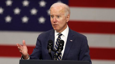 Joe Biden en una rueda de prensa