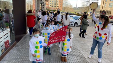 Desfile de Entroido 2022 de los niños del colegio del CEIP Plurilingüe Manuel Murguía, en A Coruña
