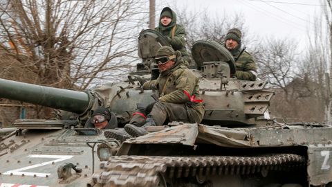 Fuerzas prorrusas en la regin de Donetsk.