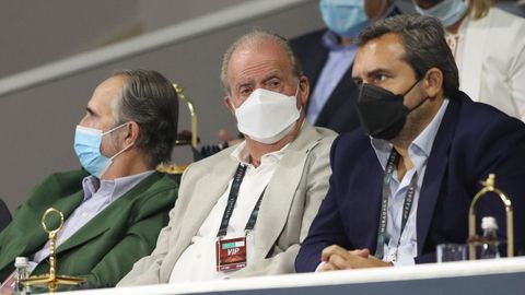 Juan Carlos I en Abu Dabi, en un torneo de tenis en el que participaba Rafael Nadal, el pasado mes de diciembre