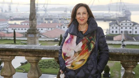 La ministra de Defensa, Margarita Robles, en Ferrol, en el 2019