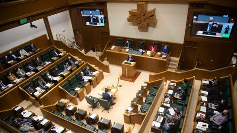 Imagen del pleno del Parlamento vasco