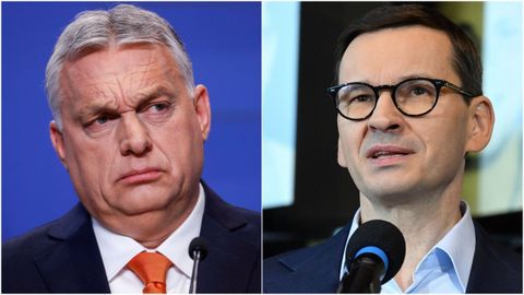 El primer ministro de Hungría, Viktor Orbán, y Mateus Morawiecki, su homólogo polaco, gobiernan sus países con mano de hierro. 