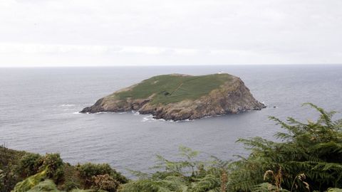 Mirador frente a la Illa Coelleira, en O Vicedo