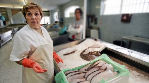 Clotilde Rodríguez, en una imagen cuando trabajaba en O Berbés.