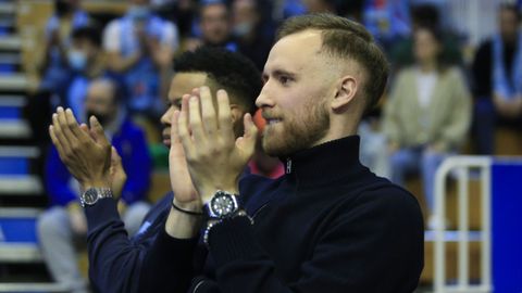 Dzanan Musa, del Breogán, en uno de los partidos en los que estuvo de baja.