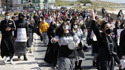 Protesta contra la sentencia en abril del 2021