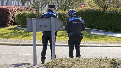 Agentes de la Policía Local de Pontevedra en una imagen de archivo