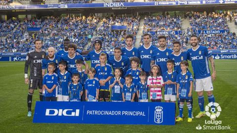 Alineación del Real Oviedo ante el Zaragoza