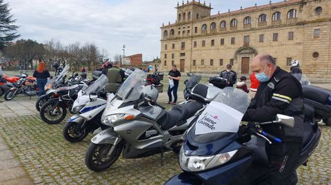 Quedada de motos en la explanada de la Compañía organizada por los hosteleros de Monforte el pasado mes de marzo