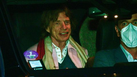 Mick Jagger en Madrid yendo a una fiesta privada.