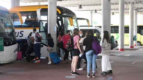 La imagen es de este sbado, da en el que no sali el bus de Pars, porque no haba pasajeros suficientes.