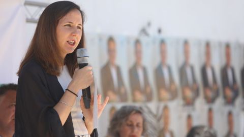 Ione Belarra durante el acto de campaa de Por Andaluca que ha tenido lugar en Cdiz.