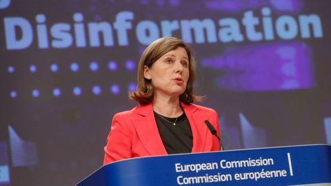 La vicepresidenta de Valores y Transparencia de la Comisin Europea, Vera Jourov.