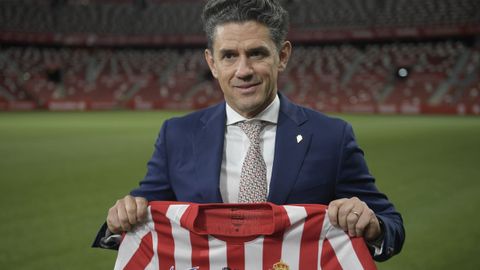 El empresario mexicano Alejandro Irarragorri, durante la presentación de la nueva junta directiva del Sporting de Gijón