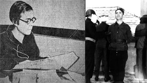 A la izquierda, la capitana fiscal de EEUU Irma von Nunes, hacia el año 1947. A la derecha, el «kapo» asturiano de Gusen-Mauthausen Indalecio González, poco antes de ser ahorcado por crímenes de guerra