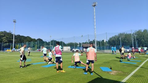 El Vetusta, en su primer entrenamiento de la pretemporada