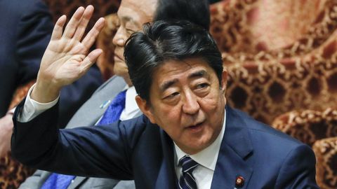 El ex primer ministro de Japn, Shinzo Abe, en una sesin parlamentaria en Tokio.