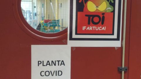 Una de las plantas de pacientes covid del hospital de Cabueñes