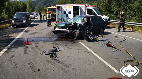 Accidente de tráfico en Laviana