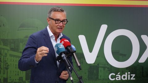 El portavoz de Vox en el Parlamento andaluz, Manuel Gavira.