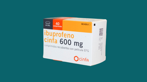El ibuprofeno de 600 mg solo se puede adquirir con receta médica.