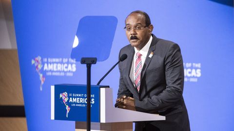 El primer ministro de Antigua y Barbuda, Gaston Browne