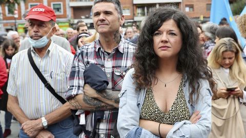 Sofía Castañón, durante los actos conmemorativos de las huelgas mineras de 1962