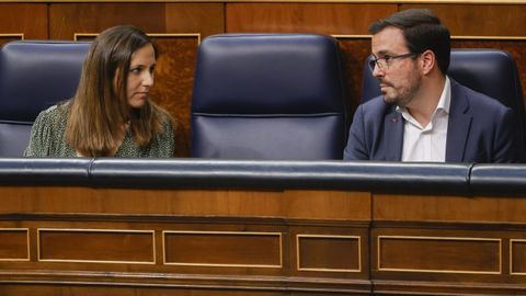 Ione Belarra y Alberto Garzón, líderes de Podemos e IU respectivamente.
