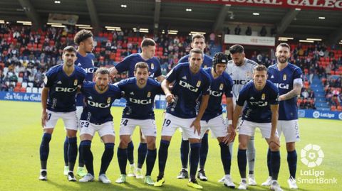 Once inicial del Oviedo ante el Lugo