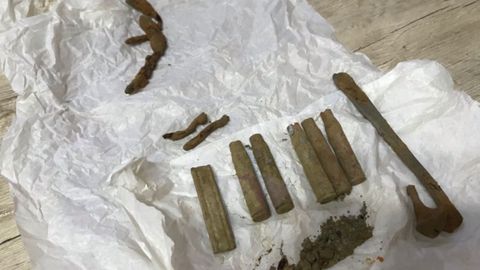 Casquillos de fusil Mauser hallados en el entorno de la fosa de Piloa