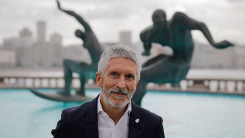El ministro del Interior, Fernando Grande-Marlaska, en A Coruña