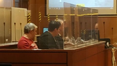 El matrimonio condenado durante la visita de conformidad en la Audiencia de Valladolid.